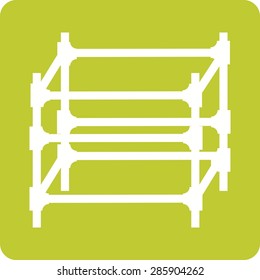 Scaffolding, steel, engineering icon vector image. Can also be used for construction, interiors and building. Suitable for use on web apps, mobile apps and print media.
