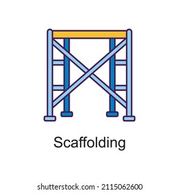 Scaffolding  vector Filled Outline Icon Design illustration. Home Improvements Symbol on White background EPS 10 File