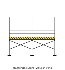 Andaimes. Vetor plano design alumínio pré-fabricado andaimes ilustração isolada fundo branco.