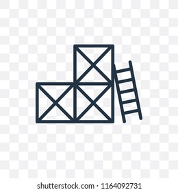 Scaffolding vector icon isolated on transparent background, Scaffolding logo concept