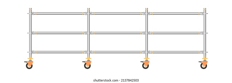 scaffolding white background, used in construction areas.