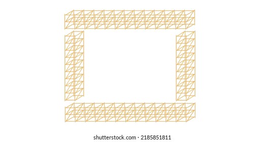 andamio, fondo blanco, usado en áreas de construcción.