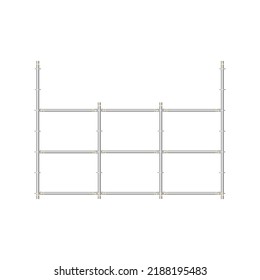 andamio, fondo blanco, usado en áreas de construcción.