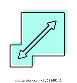 Scalability color shadow thinline icon , vector, pixel perfect, illustrator file