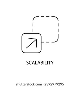 Scalability concept line icon. Simple element illustration. Scalability concept outline symbol design.