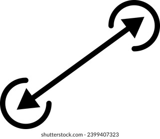 Icono de escalabilidad. logotipo de flechas de aumento flexible y elástica ajustable. flexibilidad con vector de gran escala. escalabilidad para extender y redimensionar desde ambos símbolos laterales