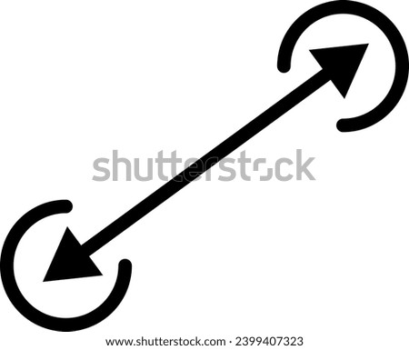 Scalability icon. adjustable flexible and elastic length increase arrows logo. flexibility with enlarge scale vector. scalability to extend and resize from both side symbol sign