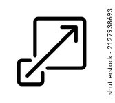 Scalability icon in flat style. Scalable line symbol in black isolated on white. Simple abstract icon in black. . Line vector design for web site, UI, mobile app.