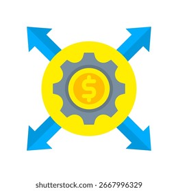 Scalability Icon Flat Vector Illustration