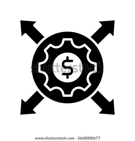 Scalability Icon Glyph Vector Illustration