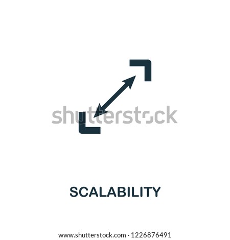 Scalability icon. Premium style design from startup collection. UX and UI. Pixel perfect scalability icon for web design, apps, software, printing usage.