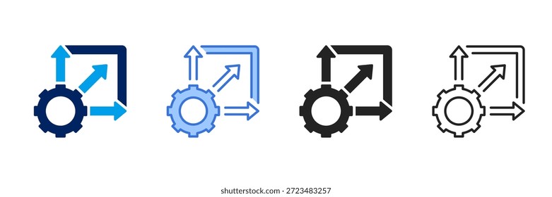 Scalability Icon Set Different Style Collection.