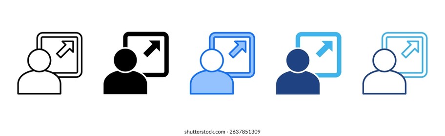 Scalability Icon Set With Multiple Style For Design