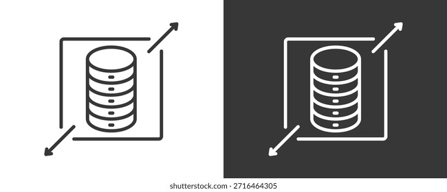 Conjunto De Ícones De Escalabilidade - Conjunto De Vetores Isolado Em Preto E Branco
