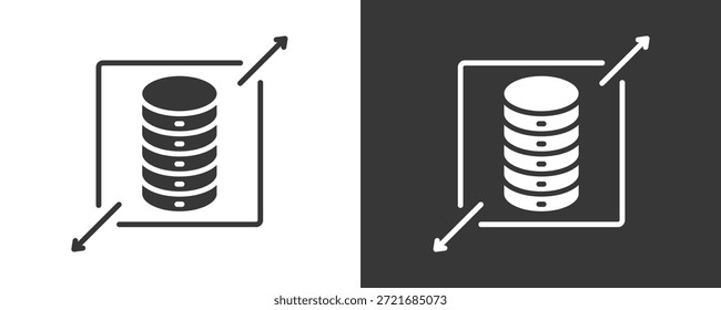 Conjunto De Ícones De Escalabilidade - Conjunto De Vetores Isolado Em Preto E Branco