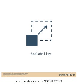 scalability icon symbol simple logo template