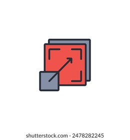 scalability icon. vector.Editable stroke.linear style sign for use web design,logo.Symbol illustration.