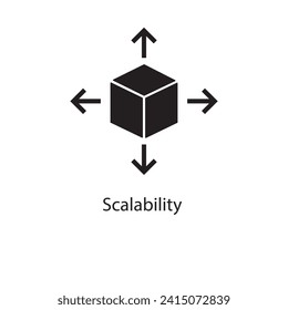 Scalability icon. scalability icon for web design, apps, simple flat illustration on white background..eps
