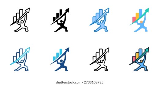 Scalability icons set multiple style collection. Editable stroke 
