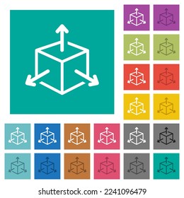 Scalability multi colored flat icons on plain square backgrounds. Included white and darker icon variations for hover or active effects.