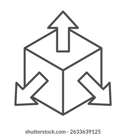 Scalability Outline Icon Element For Design