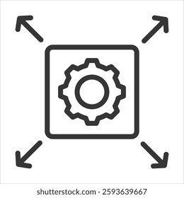 Scalability Outline Icon Vector Illustration