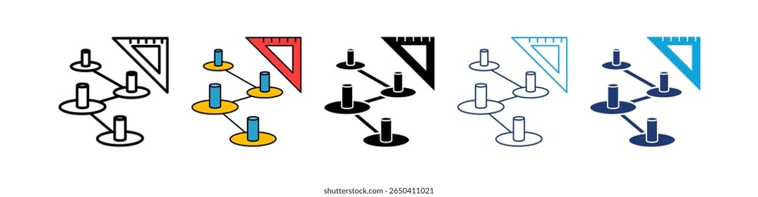 Scalability Planning Icon Multiple Vector Illustration