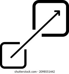Scalability or scalable system line art vector icon on white background..eps