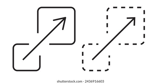 Scalability or scalable system line art vector icon for apps and websites	
