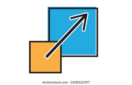 Scalability or scalable system line art vector icon for apps and websites. Isolated on White Background. Collection of pointers. Vector illustration.