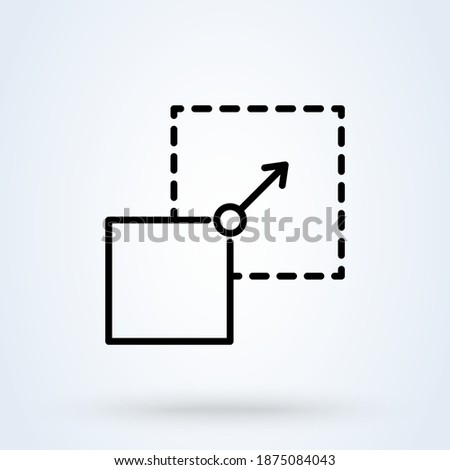 Scalability or scalable system line art vector icon for apps and websites