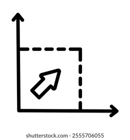 Scalability vector icon, scalable, maximize, expanding icon. isolated lineal vector icon