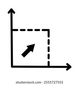 Scalability vector icon, scalable, maximize, expanding icon. isolated silhouette vector icon