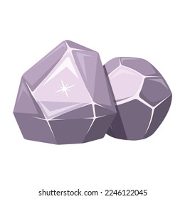 A scalable 2d vector of amethyst jewels 