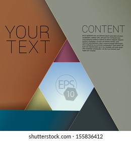 Scalable abstract geometric background eps10 vector  design in pastel colors with a hexagon shaped frame at the middle for universal use