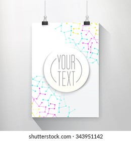 Scalable  And Adjustable Eps10 Vector CMYK  Illustration on an A4 Paper Mockup Page