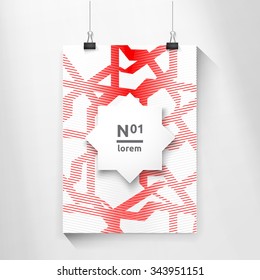 Scalable  And Adjustable Eps10 Vector Noise Illustration on an A4 Paper Mockup Page