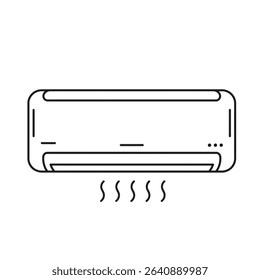 Scalable air conditioner vector ideal for logo design website interface app development or any branding project needing a clean HVAC icon.