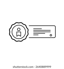 Scalable badge design ideal for website icons, app design, and corporate branding projects. Easily customizable for diverse applications, ensuring high-quality results across platforms.
