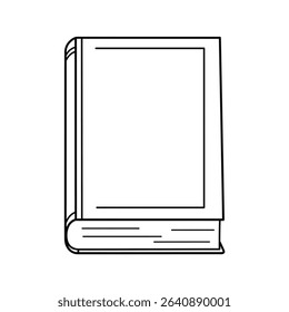 Scalable book design ideal for logos, websites, apps, and educational materials. Use this clean line art for branding, icons, or any project needing a book symbol. High-quality vector.