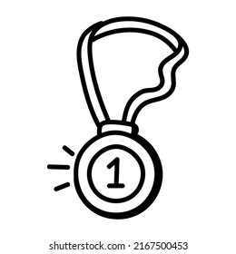 Un ícono de doodle escalable de medalla 

