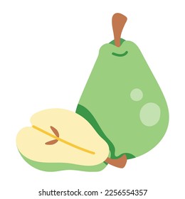 A scalable doodle icon of pear 