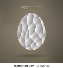 Scalable egg shape illustration with triangle pattern for easter cards, layouts, cover design