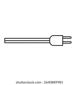 Scalable electrical plug design ideal for logo creation, website design, and technical documentation. Use this clean, professional vector for branding or interface elements.