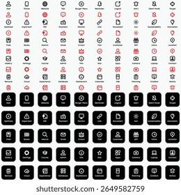 Scalable EPS Icons Pack Business, Social Media, Prefessional Corporate Icons in EPS