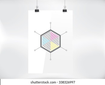 Scalable Eps10 Vector Art On a White Studio Background For Your Layout Template