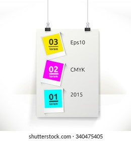 Scalable Eps10 Vector Composition of Photo Film Gallery on an A4 Paper Sheet 