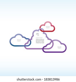 Scalable eps10 vector design. Abstract clouds.