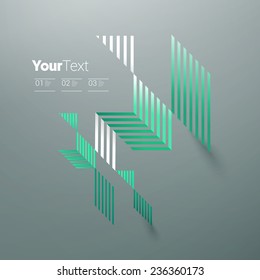 Scalable eps10 vector illustration of abstract  brochure composition  for print or digtial presentation. Turquoise and green edition.