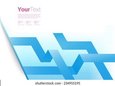 Scalable Eps10 vector illustration of a simple isometric pathway composition for brand design concept graphics element